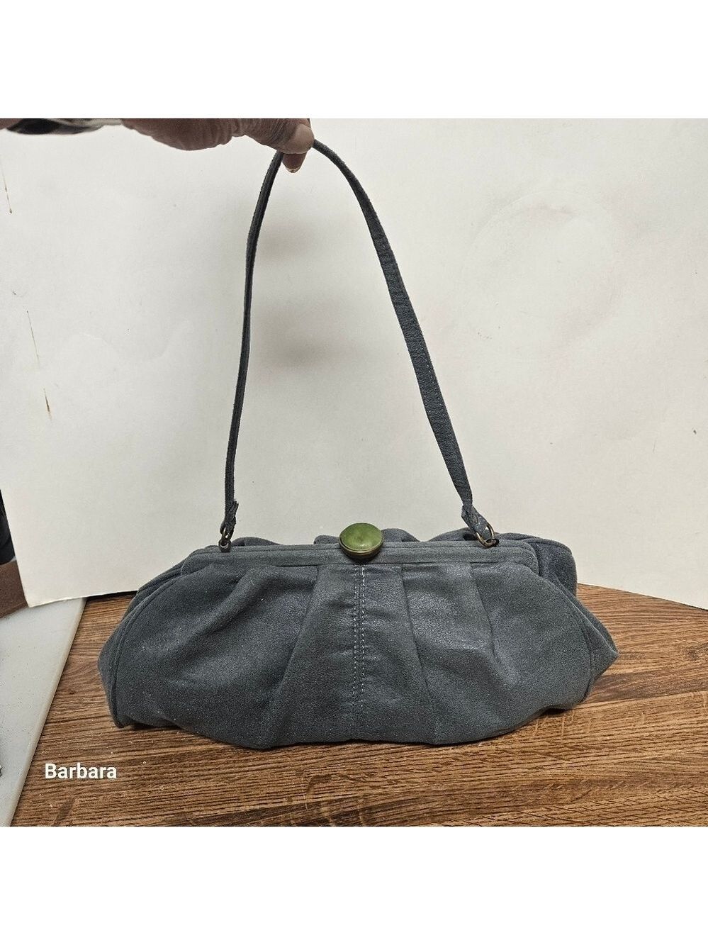 Vintage Avon Grey Polyester Cloth Bag